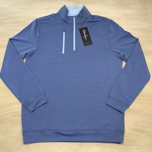 Walter Hagen Mens Performance 11 Light 1/4 Zip Golf Pullover Blue Small NWT $75